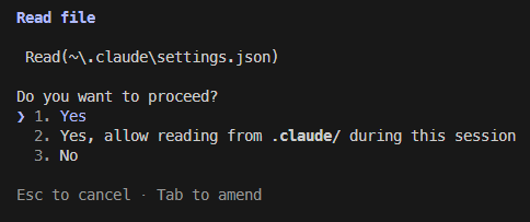 Claude Code asking permission